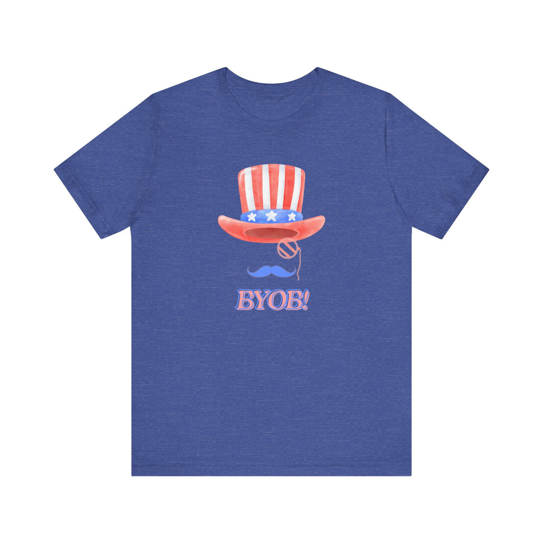 THE RED WHITE AND BYOB TEE